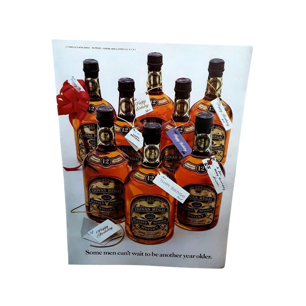 1981 Chivas Regal Cant Wait Another Year Print Ad Vintage